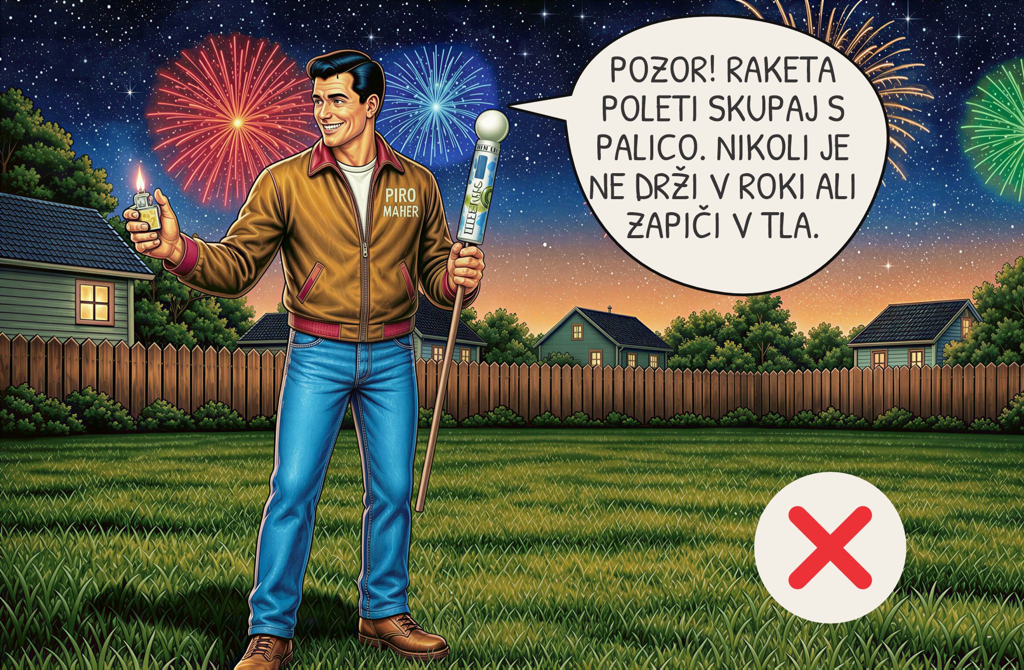 4. korak varne uporabe rakete